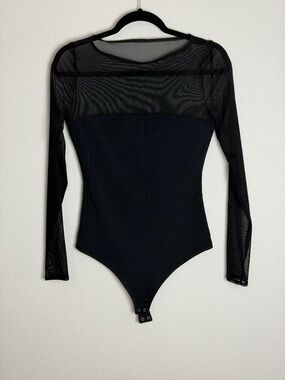 ABERCROMBIE & FITCH BLACK SHEER MESH BODYSUIT SMALL #5